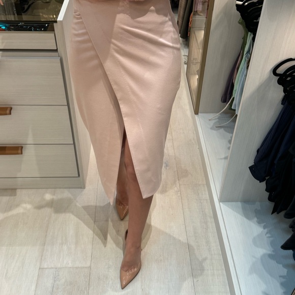 NICHOLAS
Ponte Wrap-Front Pencil Skirt, Nude - Picture 4 of 8